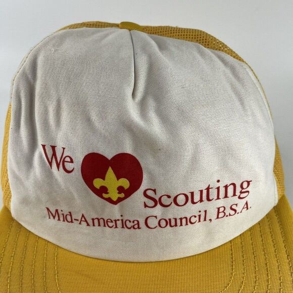 Mid America Council VTG Snapback Mesh Trucker Hat Cap Boy Scouts BSA Scouting - Picture 7 of 12